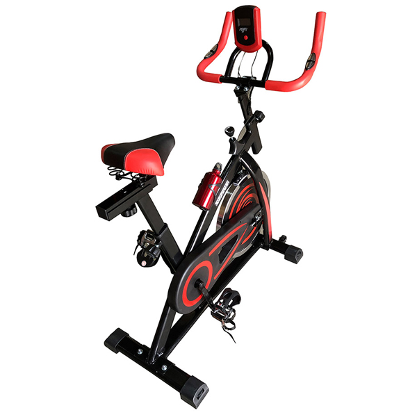 Gym Master Spin Bike 13kg Flywheel with Digital Display Black Red ABC